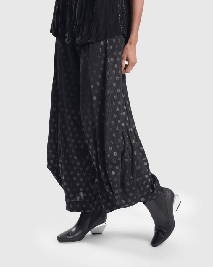 Circles Punto Pants, Black - Alembika Designer Women's Clothing