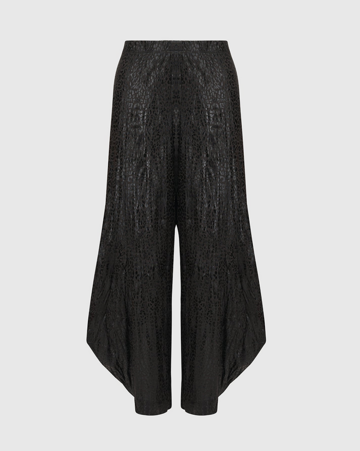 light weight glimmer punto pants in black color