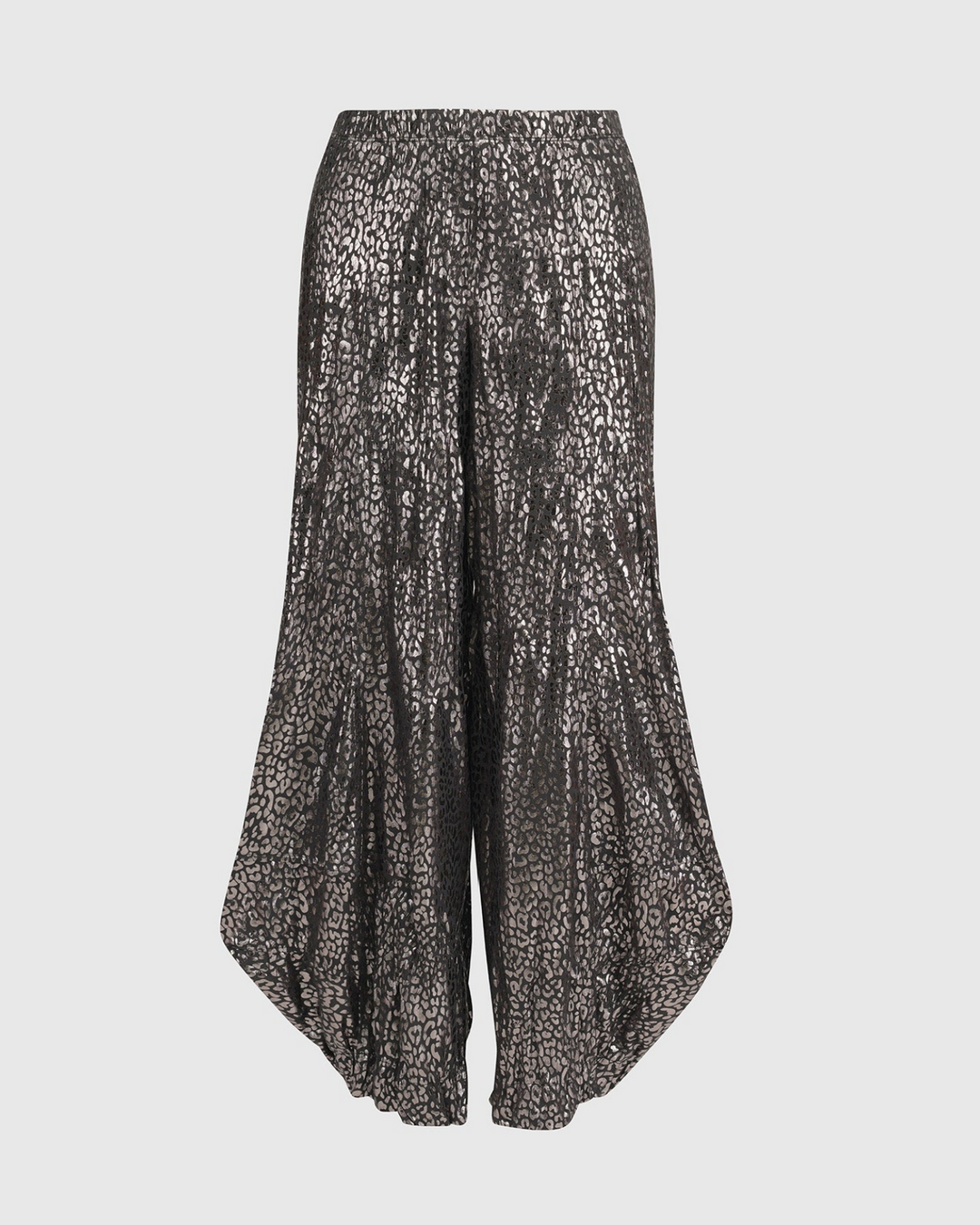 light weight glimmer punto pants in silver color