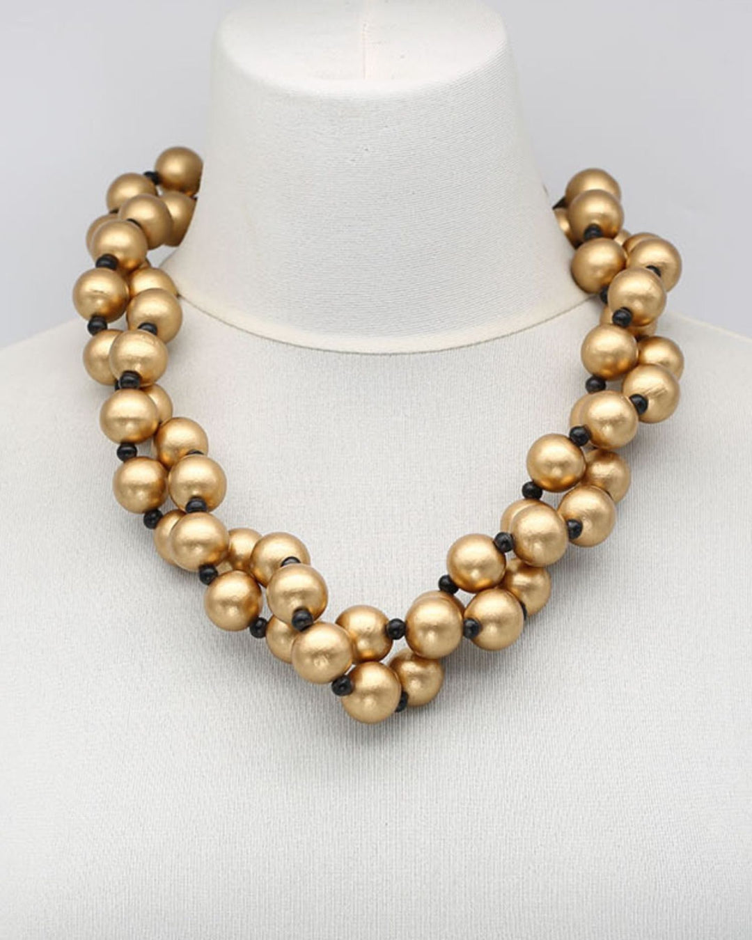 BIG BEAD NECKLACE, GOLD