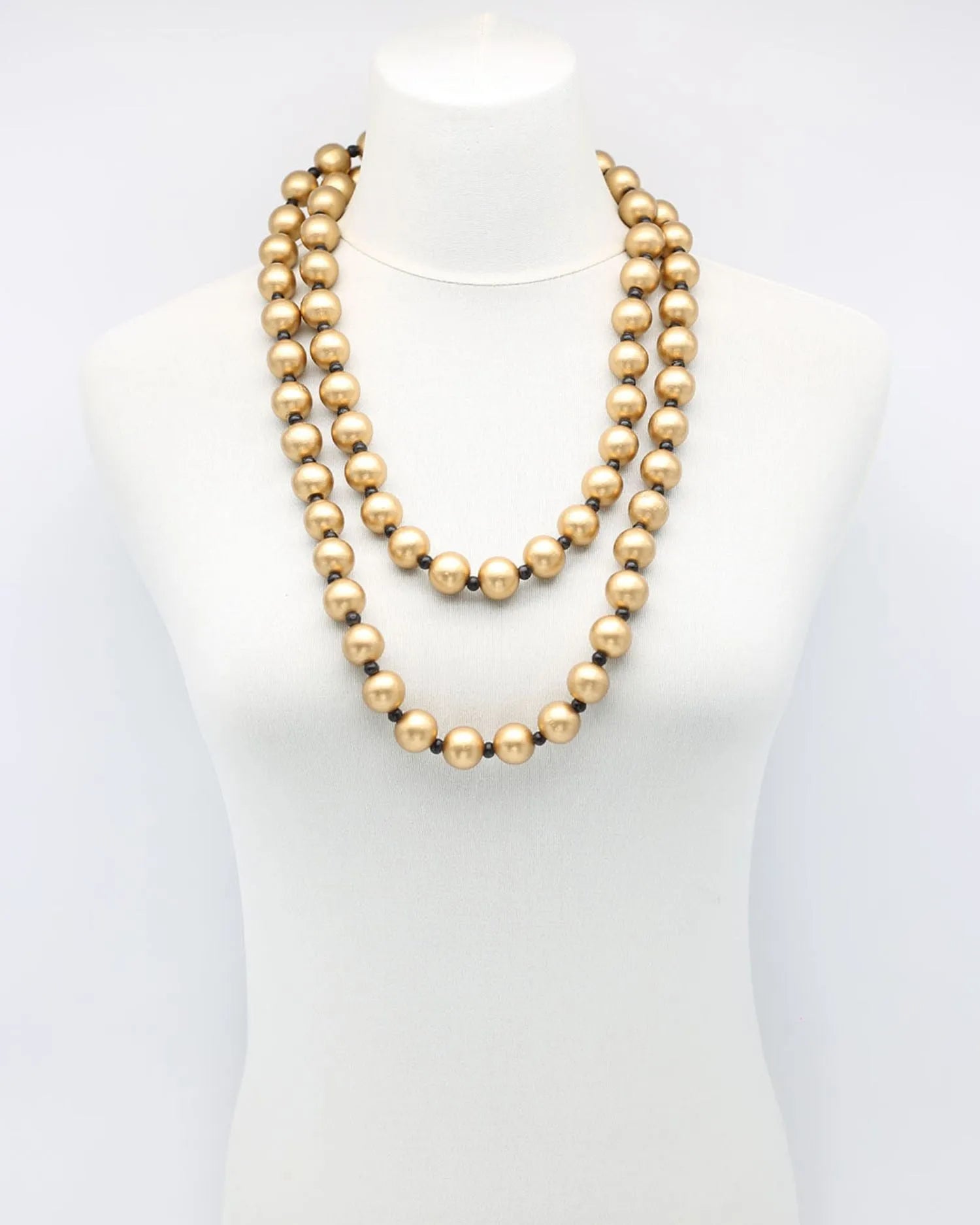 Big gold deals beads necklace