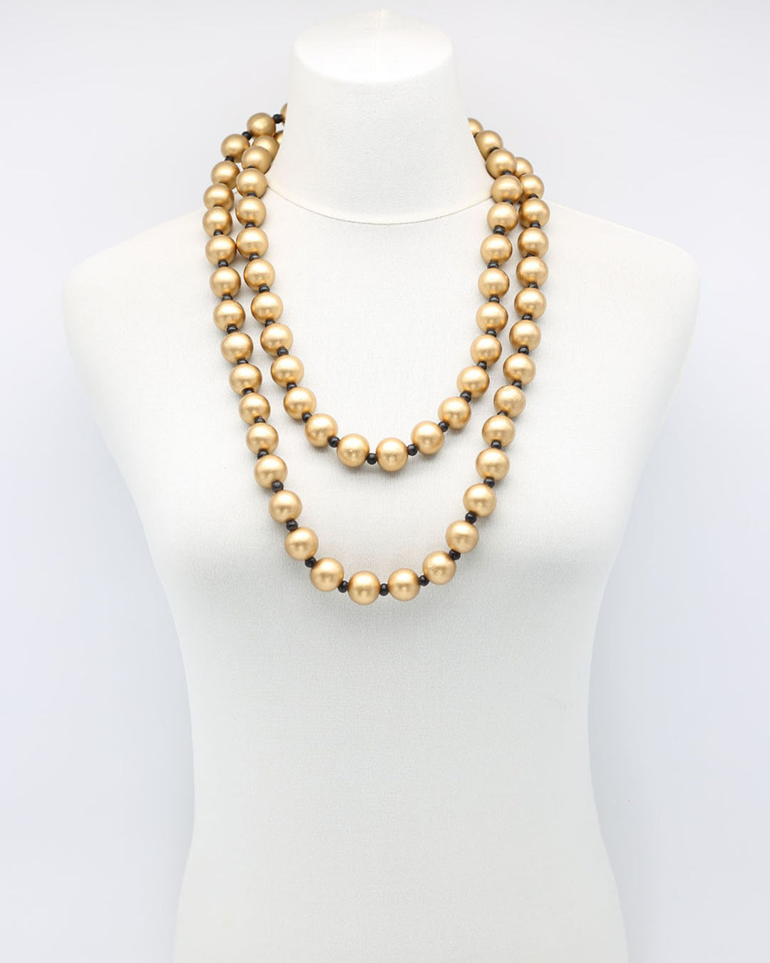 BIG BEAD NECKLACE, GOLD