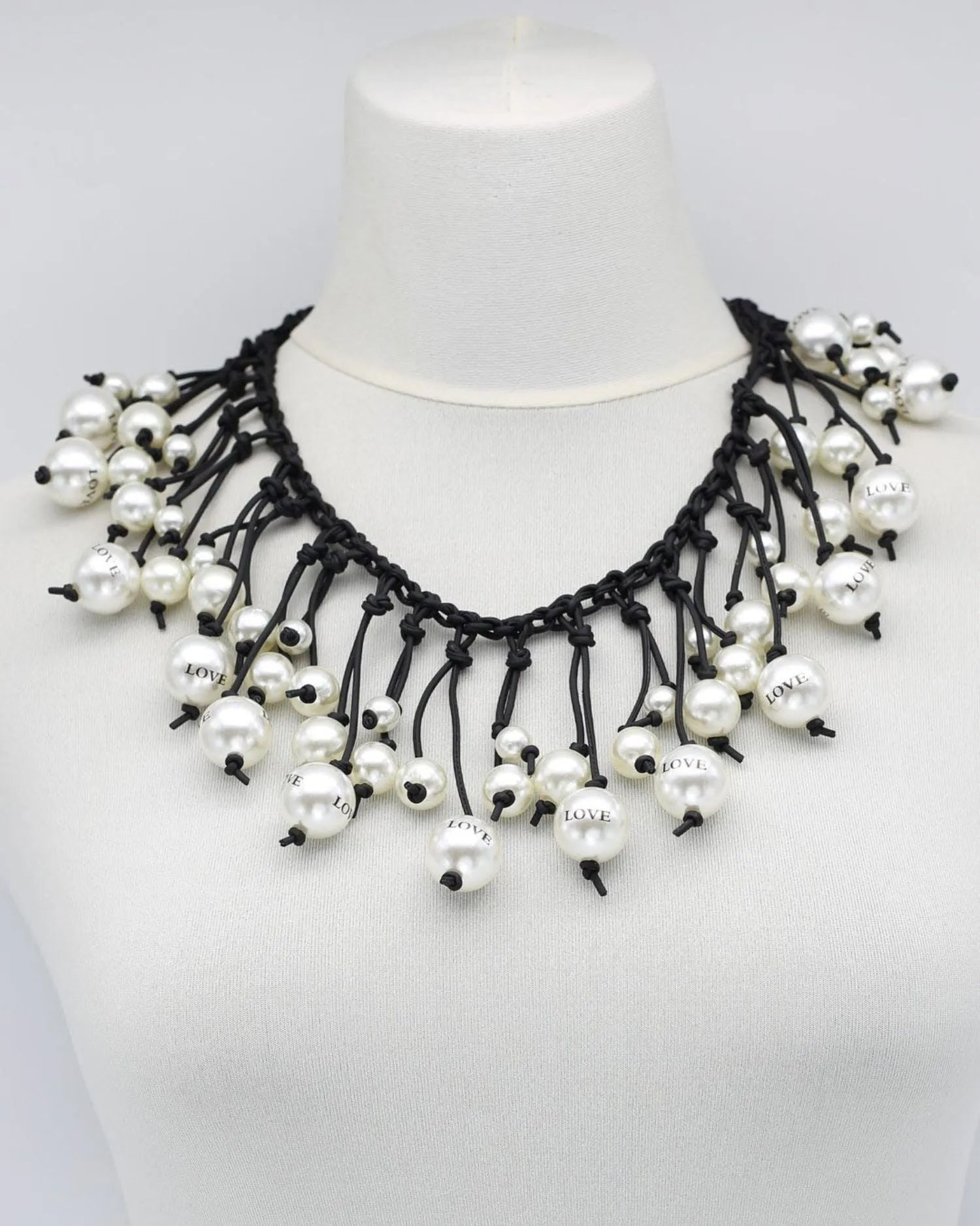 Faux gray pearl on sale necklace