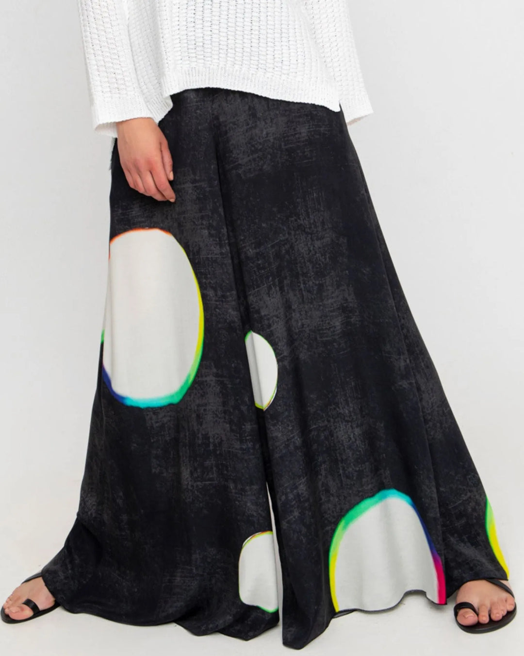 Ozai N Ku Orbits Palazzo Pants, Charcoal multi