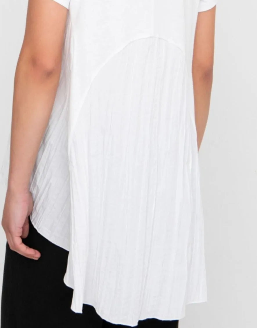 Ozai N Ku Hi-Lo Tunic Top, White