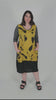 Yellow Crinkle Cocoon Dress for plus size women