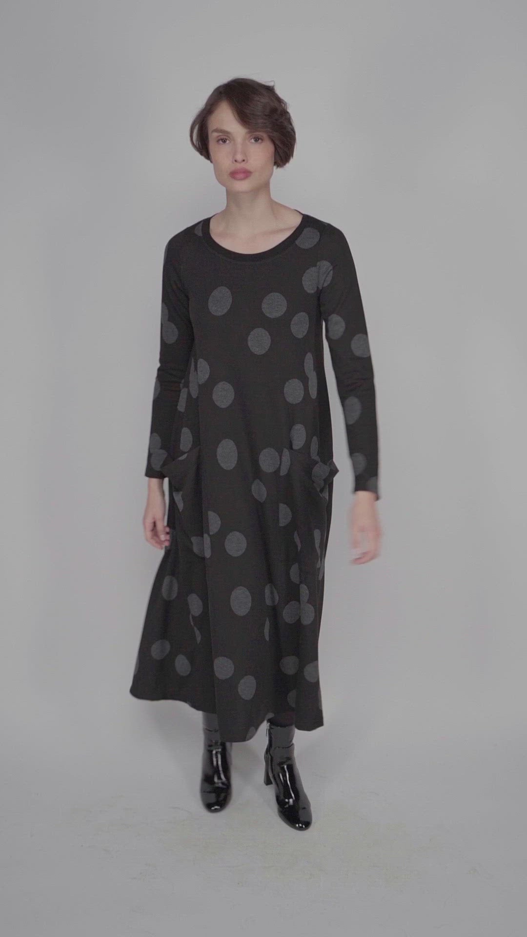 Gwen Pocket Midi Dress, Circles
