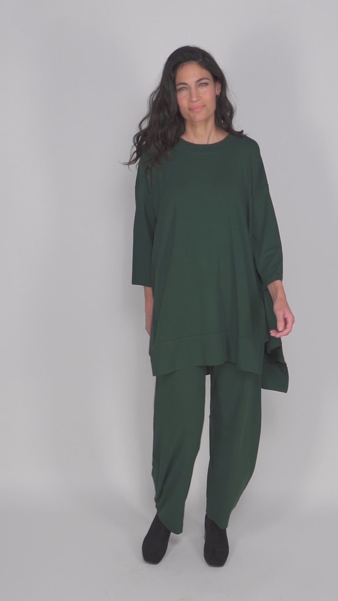 Essential Oversized Trapeze Top, Green