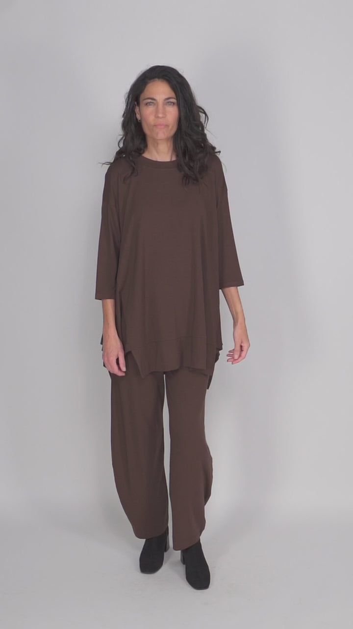 Essential Oversized Trapeze Top, Coffee