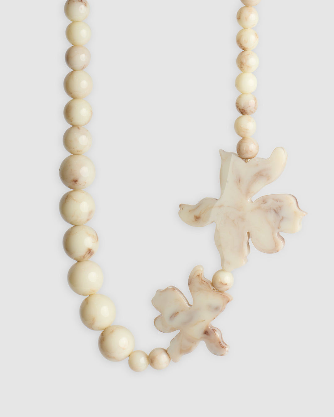 Lotus Bead Necklace, Oat