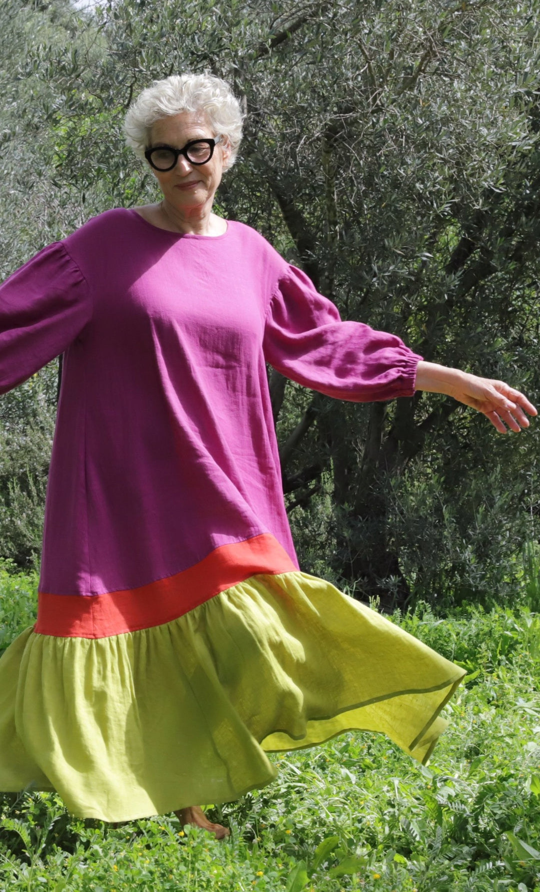 Sari Linen Swing Dress