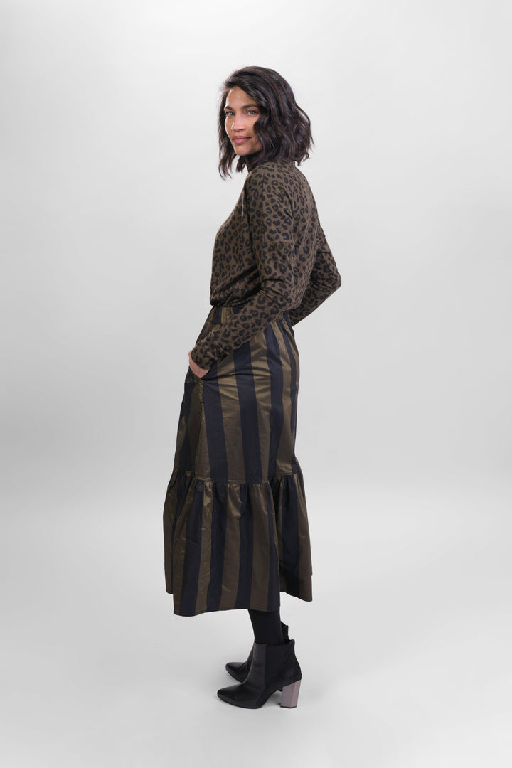 Chiu Mockneck Top, Moss - Alembika Designer Women's Clothing