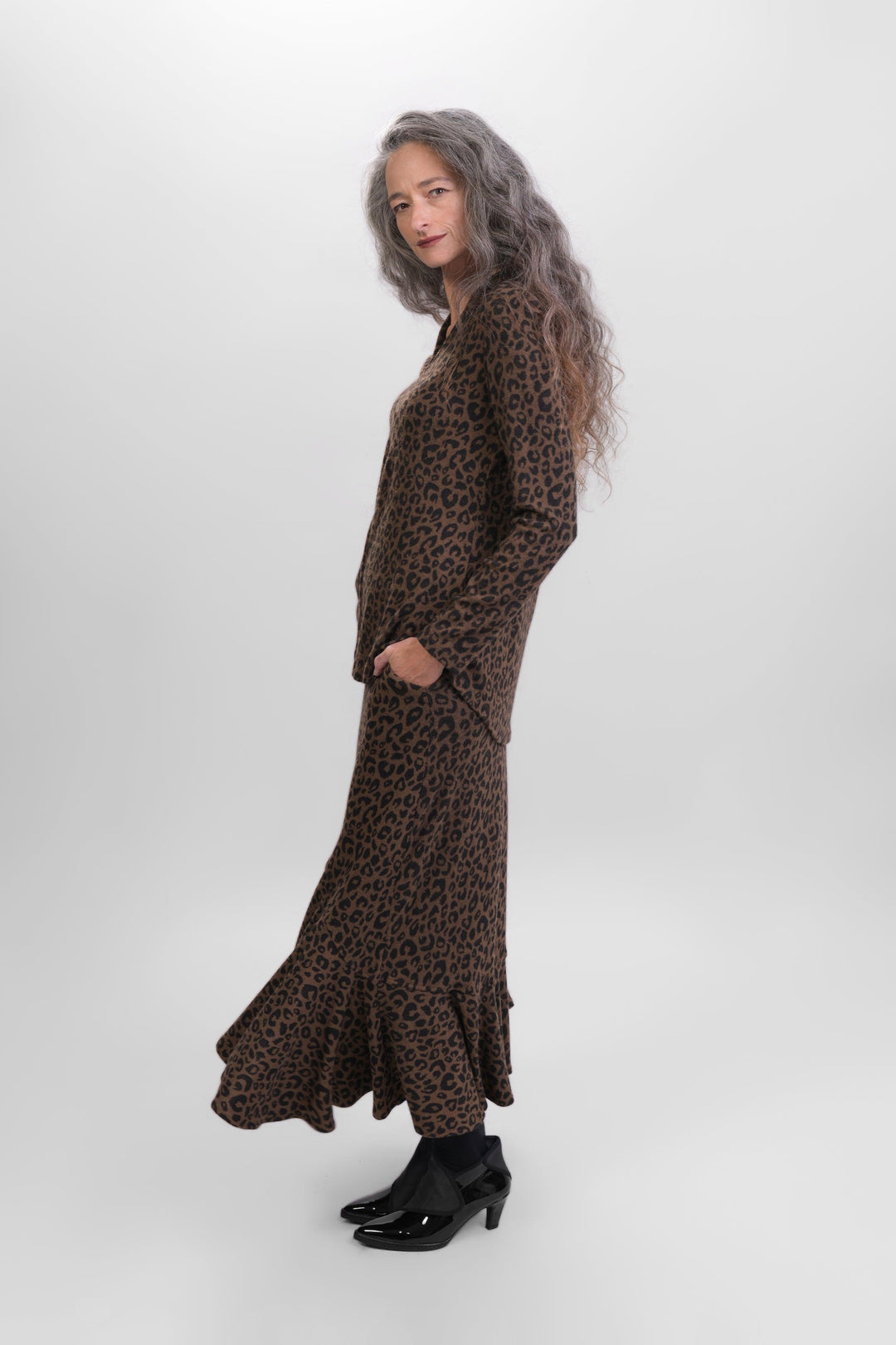 Chiu Skirt, Brown - Alembika Designer Women's Clothing