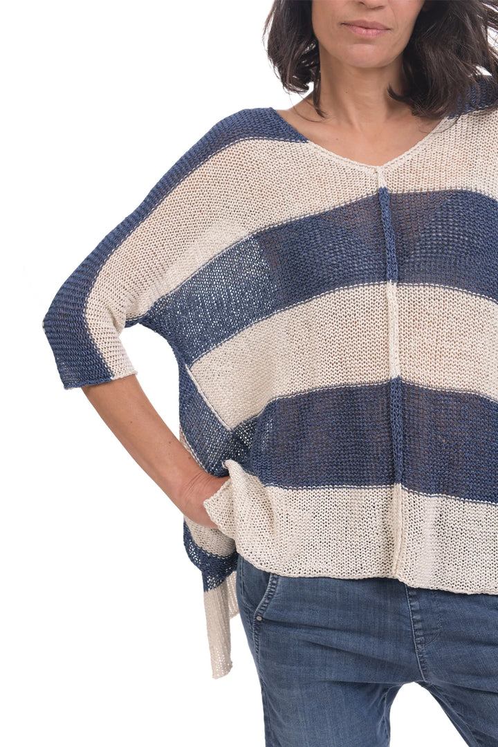 Luxe V-Neck Sweater, Navy