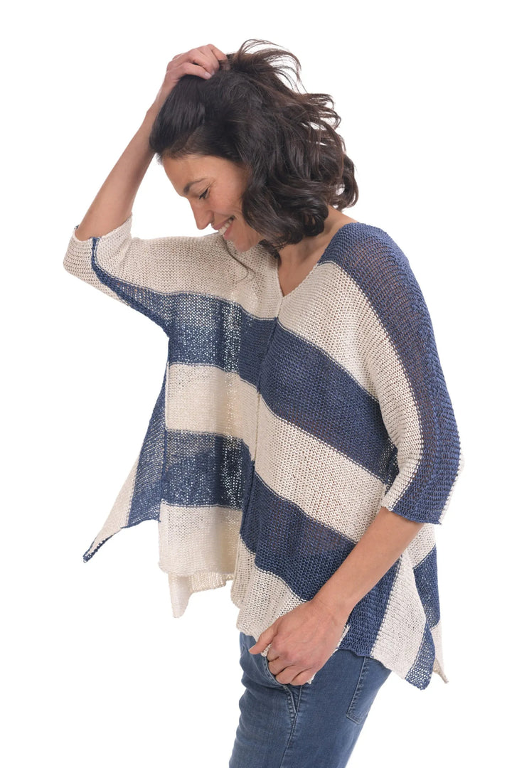 Luxe V-Neck Sweater, Navy