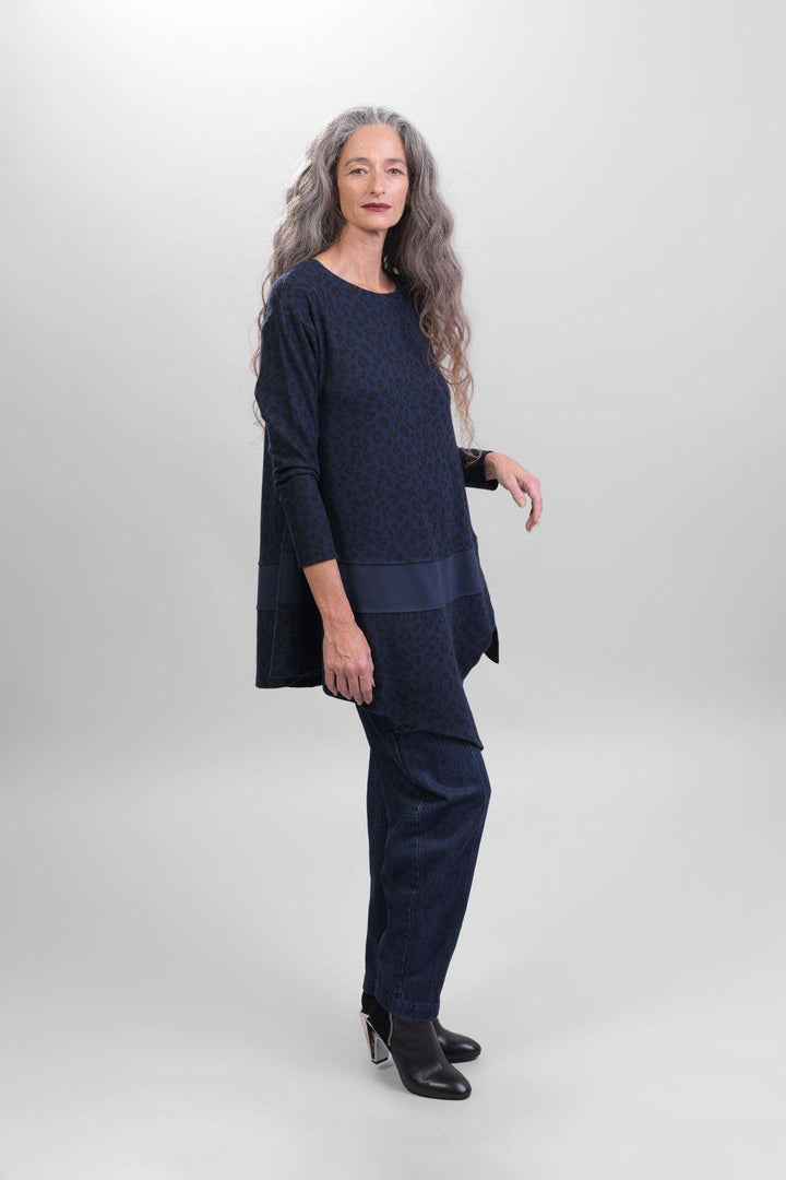 Ether Misto Tunic Top, Navy - Alembika Designer Women's Clothing