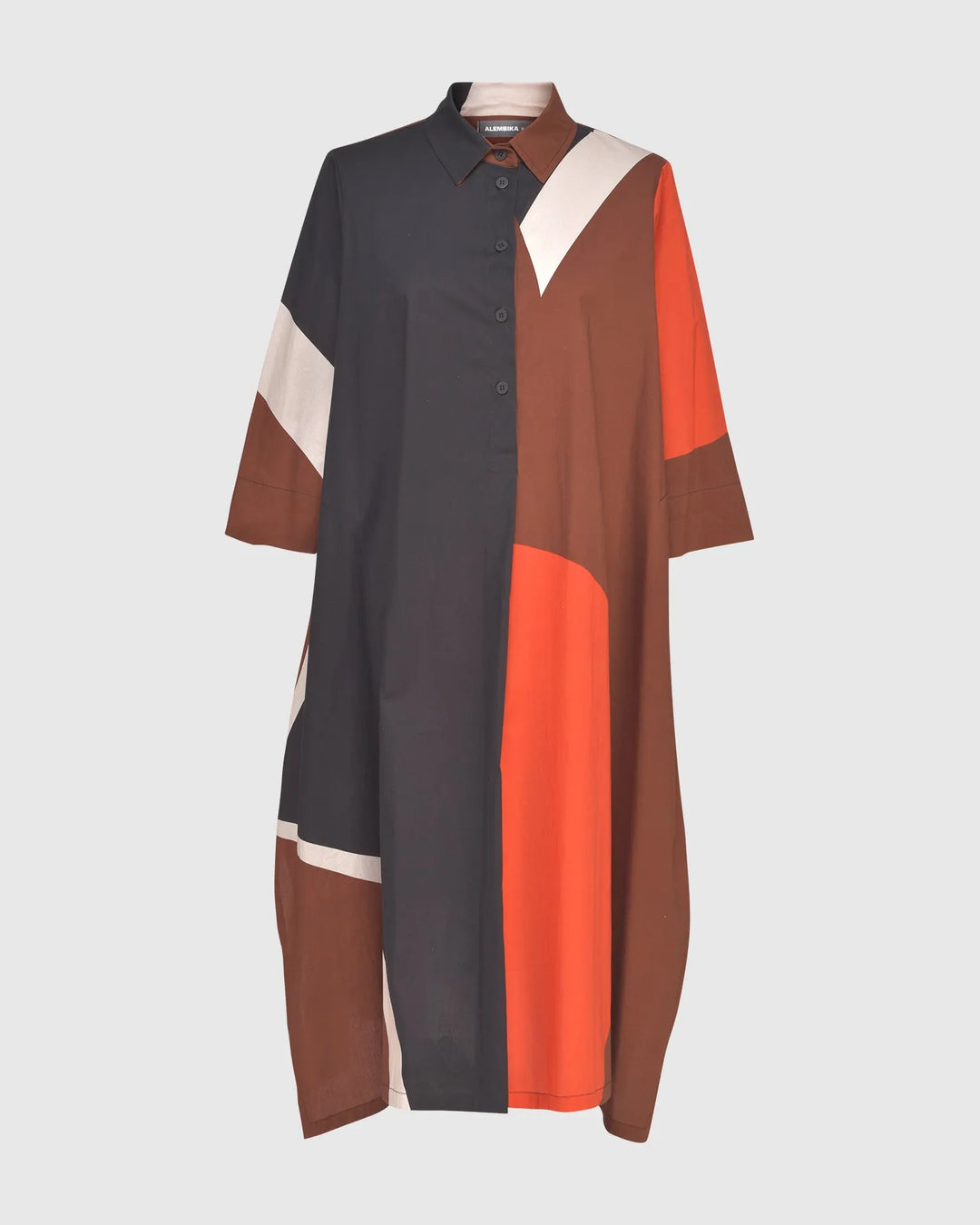 Abstract Trapeze Shirtdress, Bloom