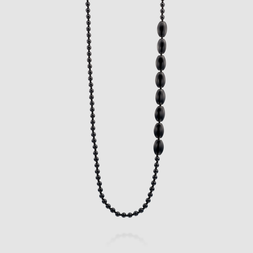 Catania Bead Necklace, Black