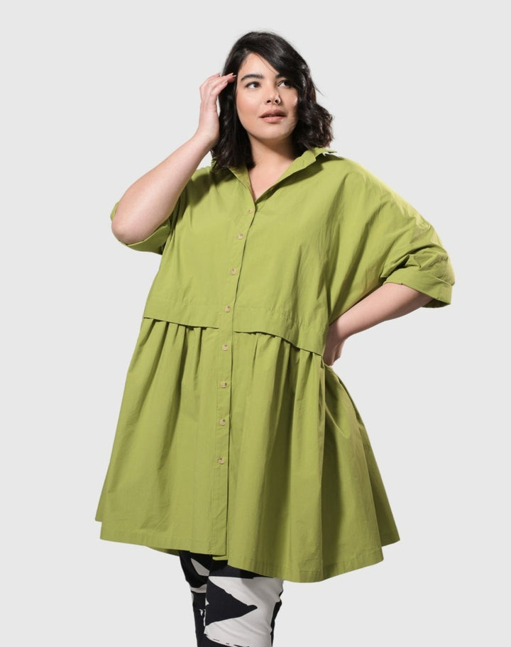 Urban Callie Babydoll Dress, Green