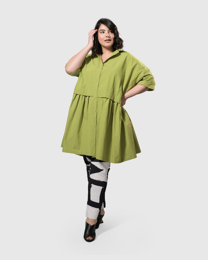 Urban Callie Babydoll Dress, Green