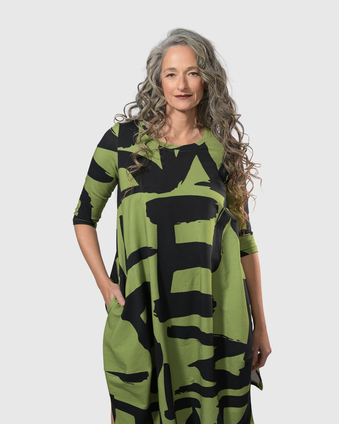 Urban Shayne Tunic Dress, Green marker