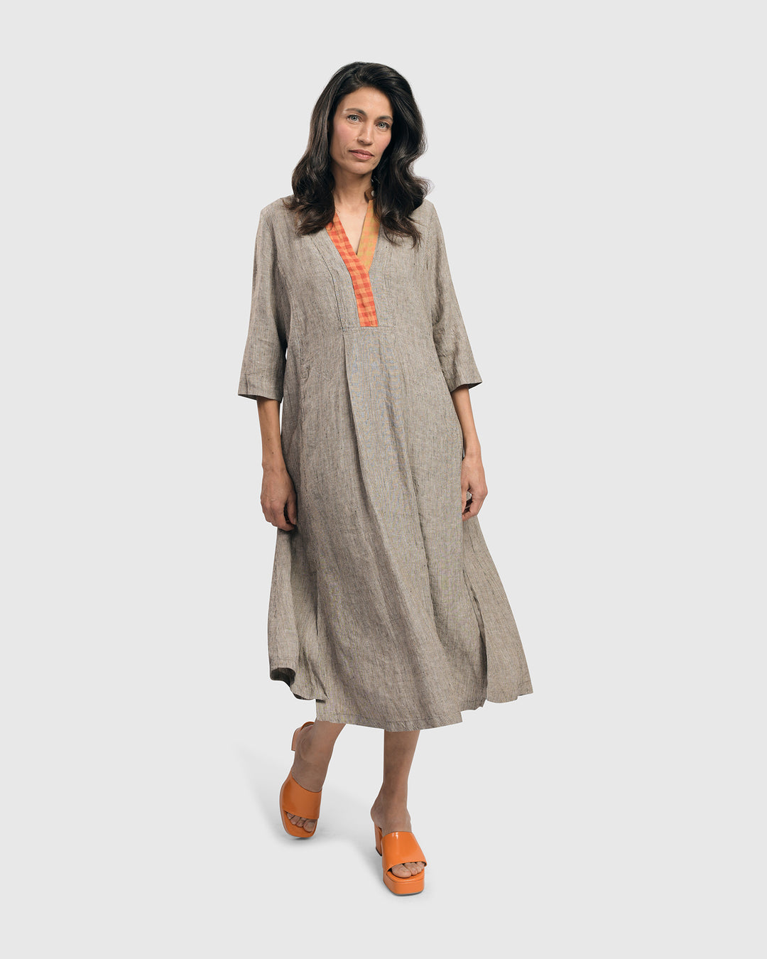 Cool Breeze Linen Maxi Dress, Ecru