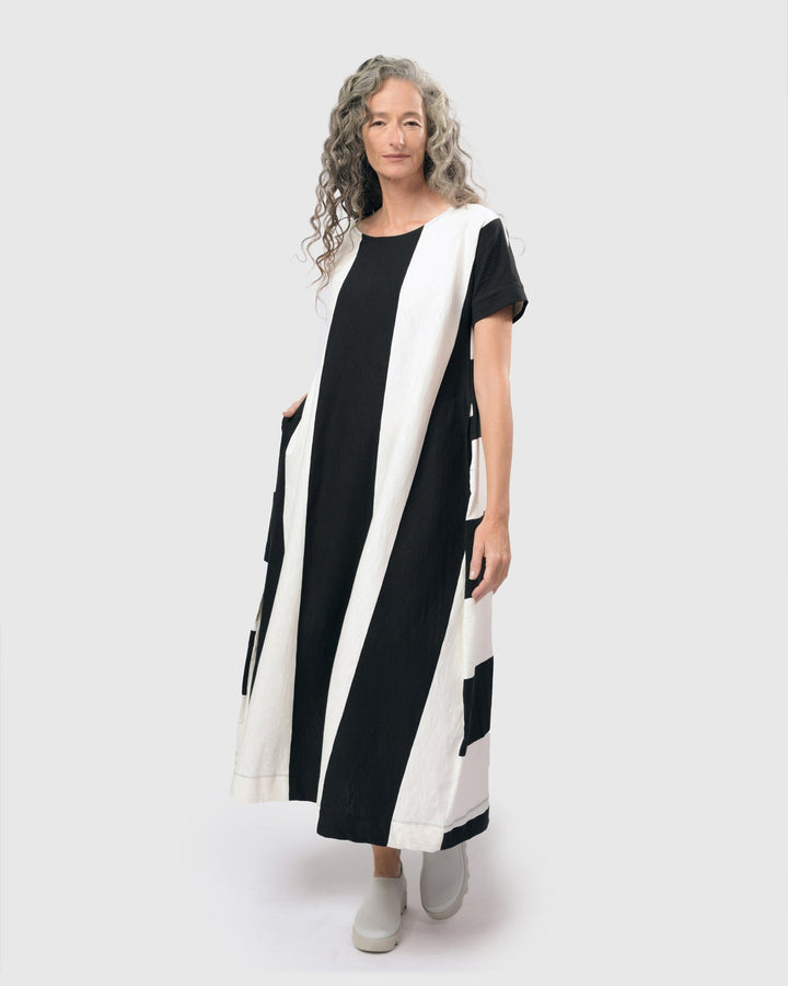 Urban Anna Stripe A-line Maxi Dress, White/black