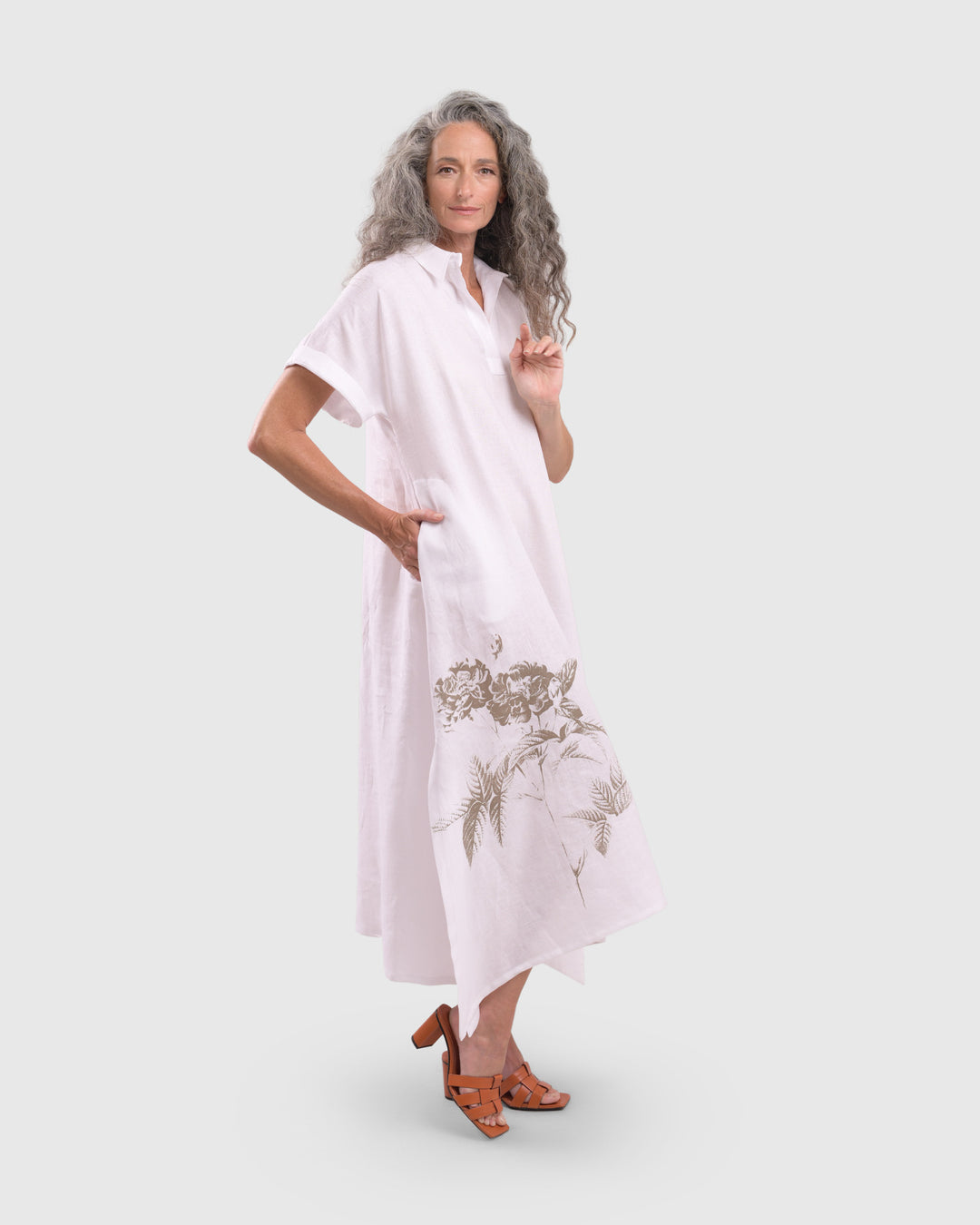 Summer Rose Maxi Dress, White