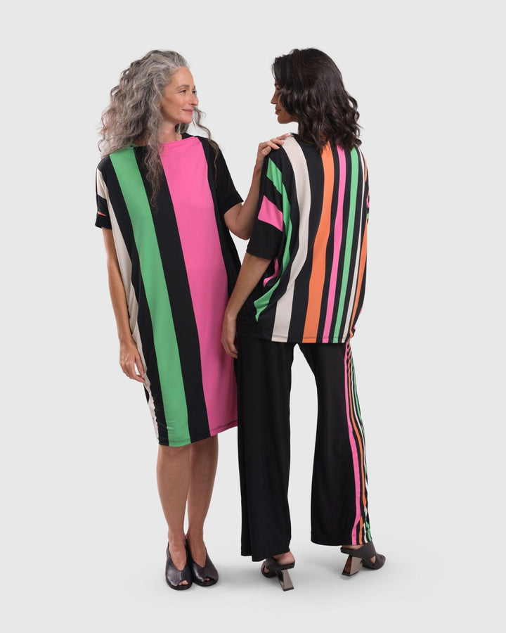 Drapey Dolman Top, Rainbow - Alembika Designer Women's Clothing