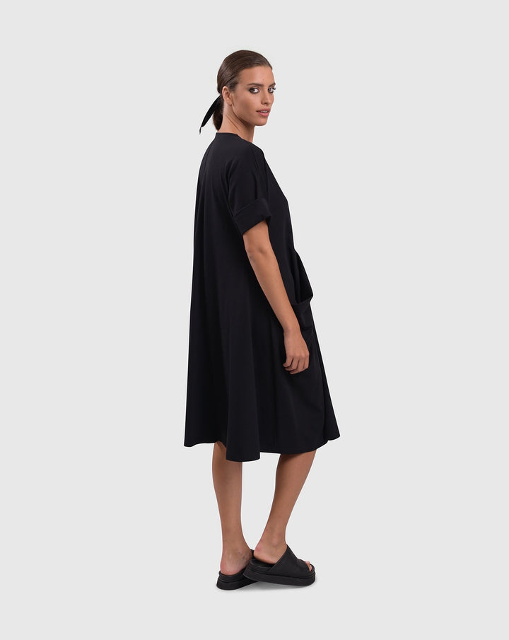 Urban Breeze Dress, Black