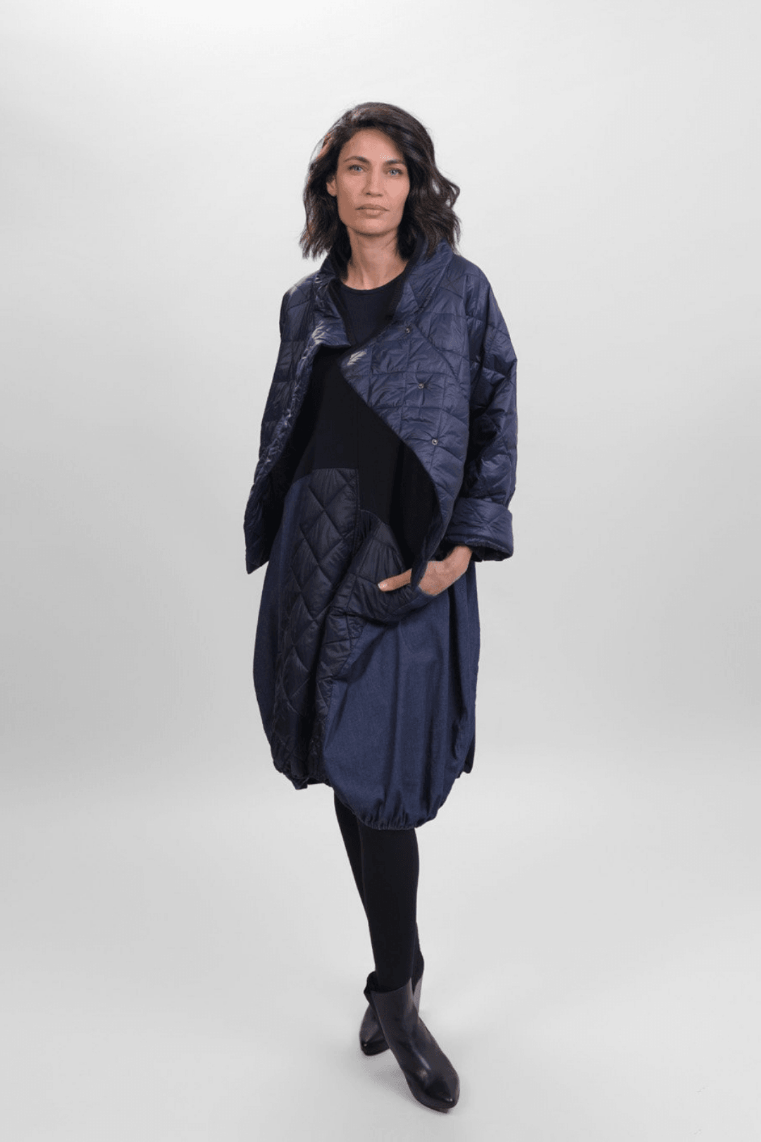Ether Rib Trim Jacket, Royal - Alembika Designer Women's Clothing