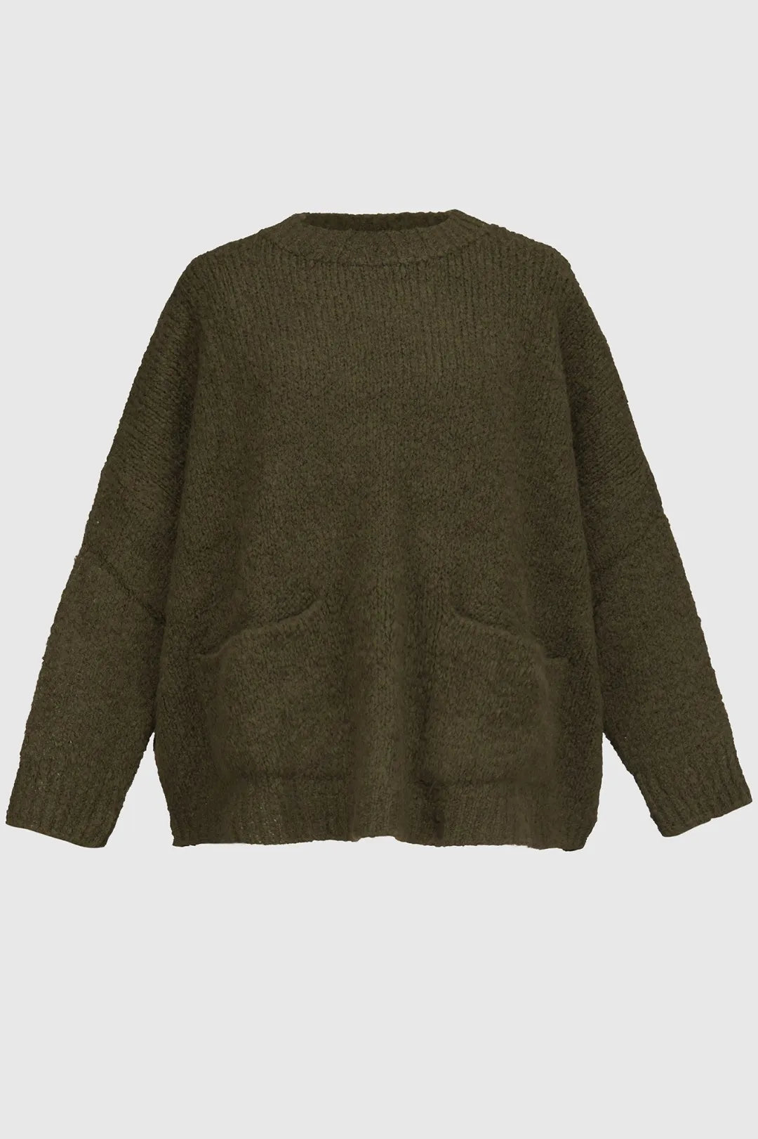 Signature Crewneck Sweater, Khaki