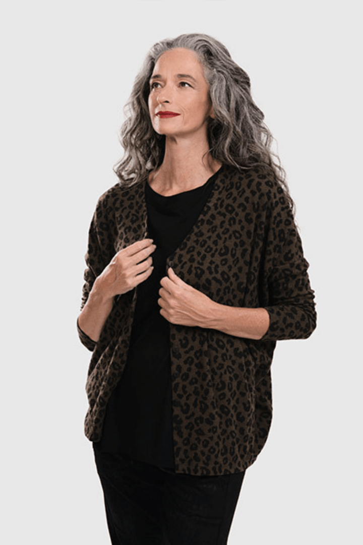 Chiu Cardigan, Moss - Alembika Designer Women's Clothing
