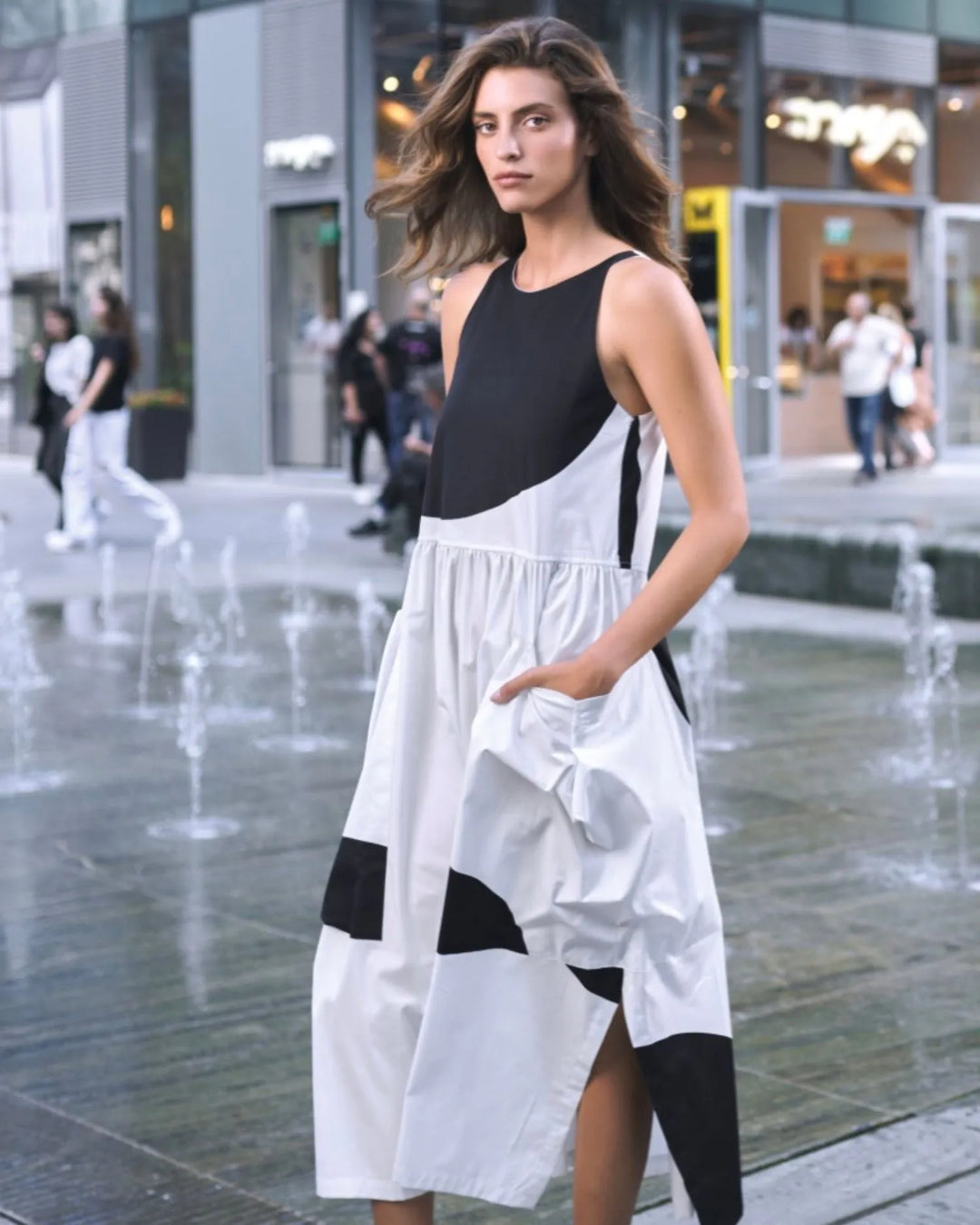 oversized cotton dress with pockets High-Quality Cotton Linen Oversized Linen dress Women with Pocket for Women - Loose Fit, V-Neck, Short Sleeves, Perfect for Summer
