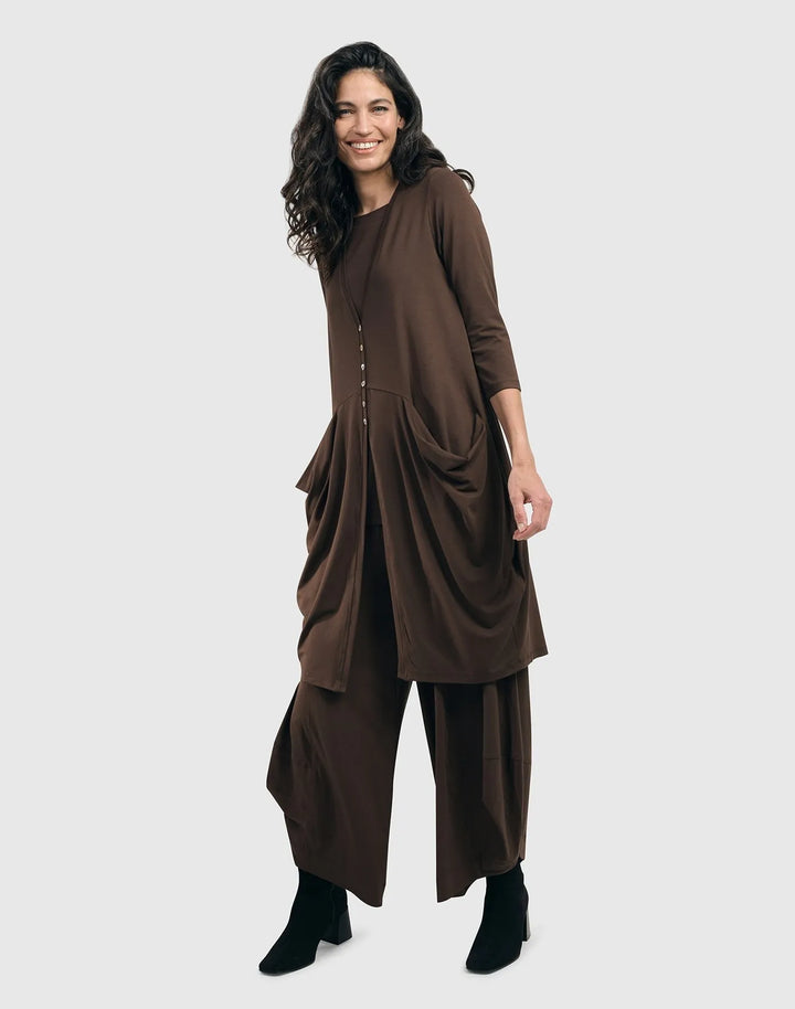 Sysco Java Jackets Coffee Essential Draped Cocoon Jacket, Coffee – Alembika U.S.