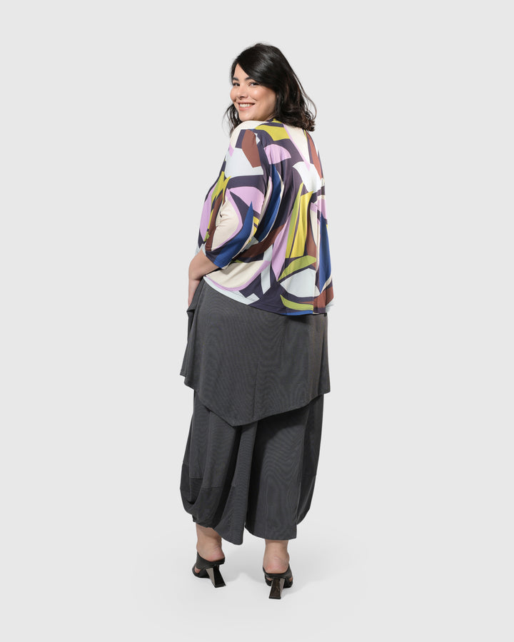 Olivia Crop Cardigan Jacket, Abstract