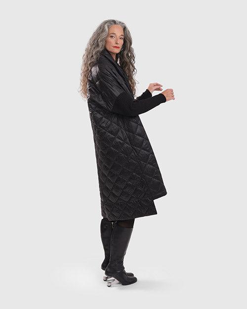 Ether Clutch Coat, Black - Alembika Designer Women's Clothing
