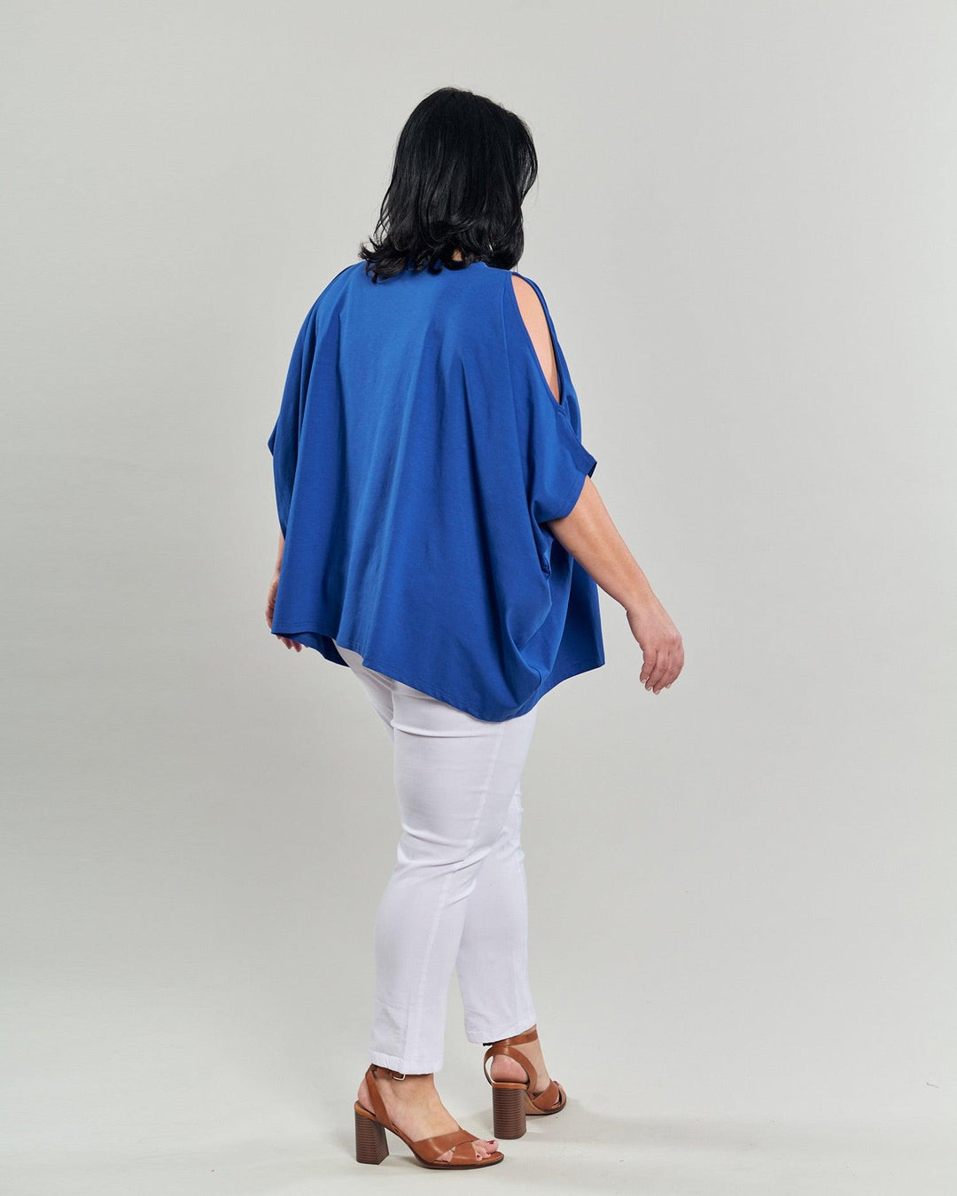 Boxy Dolman Top, Cobalt - Alembika Designer Women's Clothing