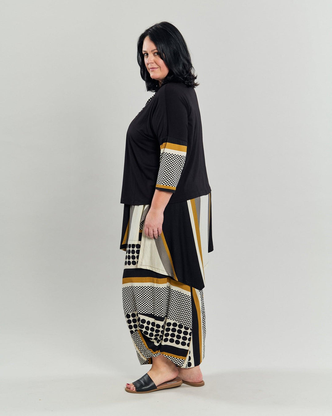 Ani Sleeveless Tunic Top, Stripes - Alembika Designer Women's Clothing