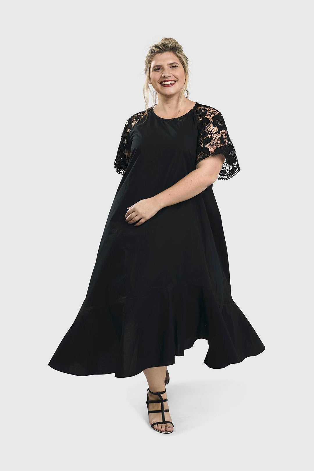 Exquisite Swing Dress, Black Alembika U.S. Exquisite Swing Dress, Black Alembika U.S.