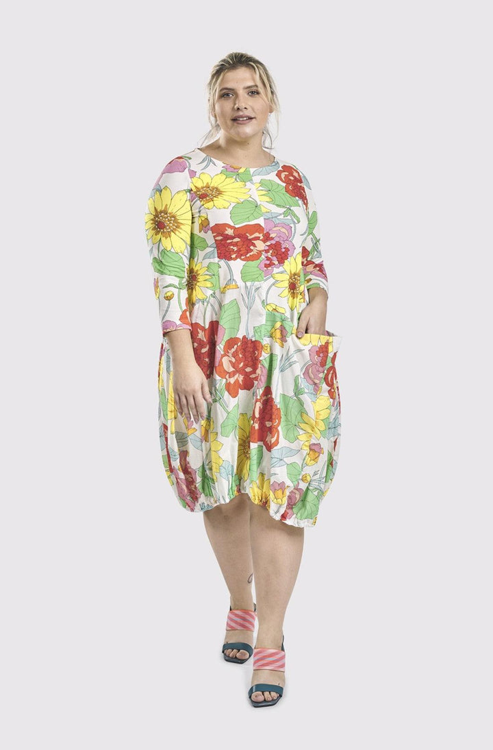 Gaia Wonderful Dress, Bloom - Alembika Designer Women's Clothing