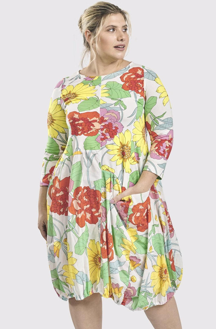 Gaia Wonderful Dress, Bloom - Alembika Designer Women's Clothing