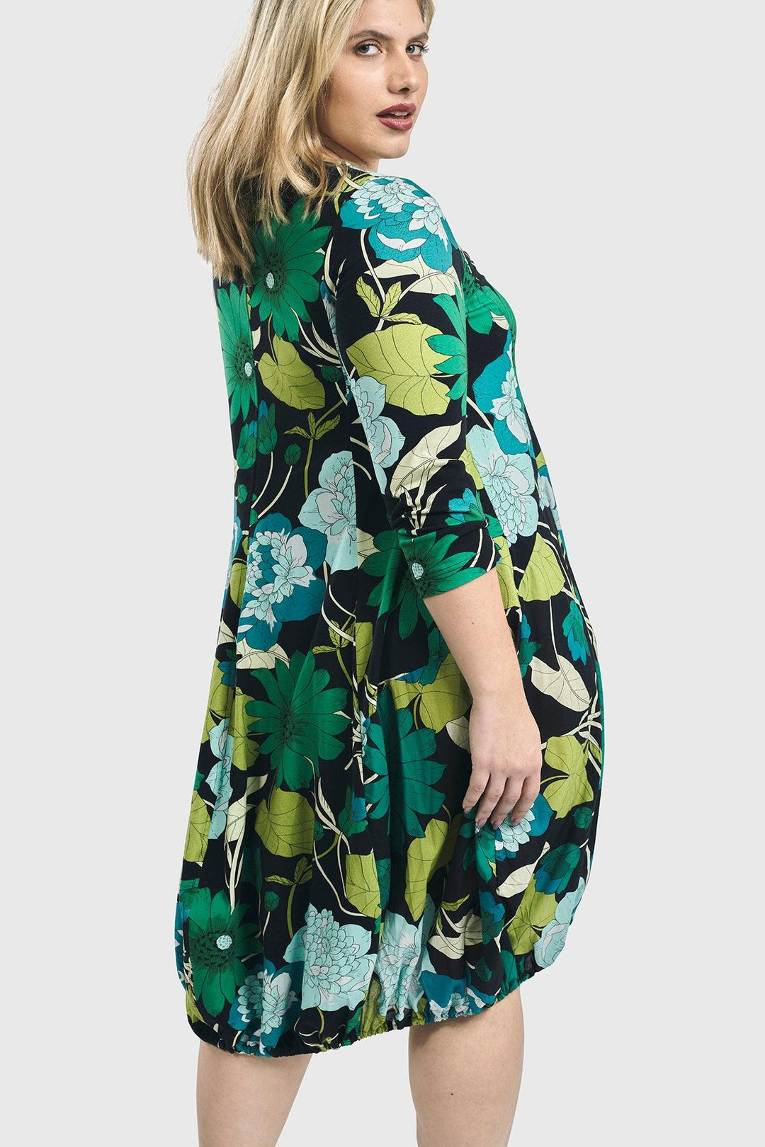 Gaia Wonderful Dress, Floral - Alembika Designer Women's Clothing