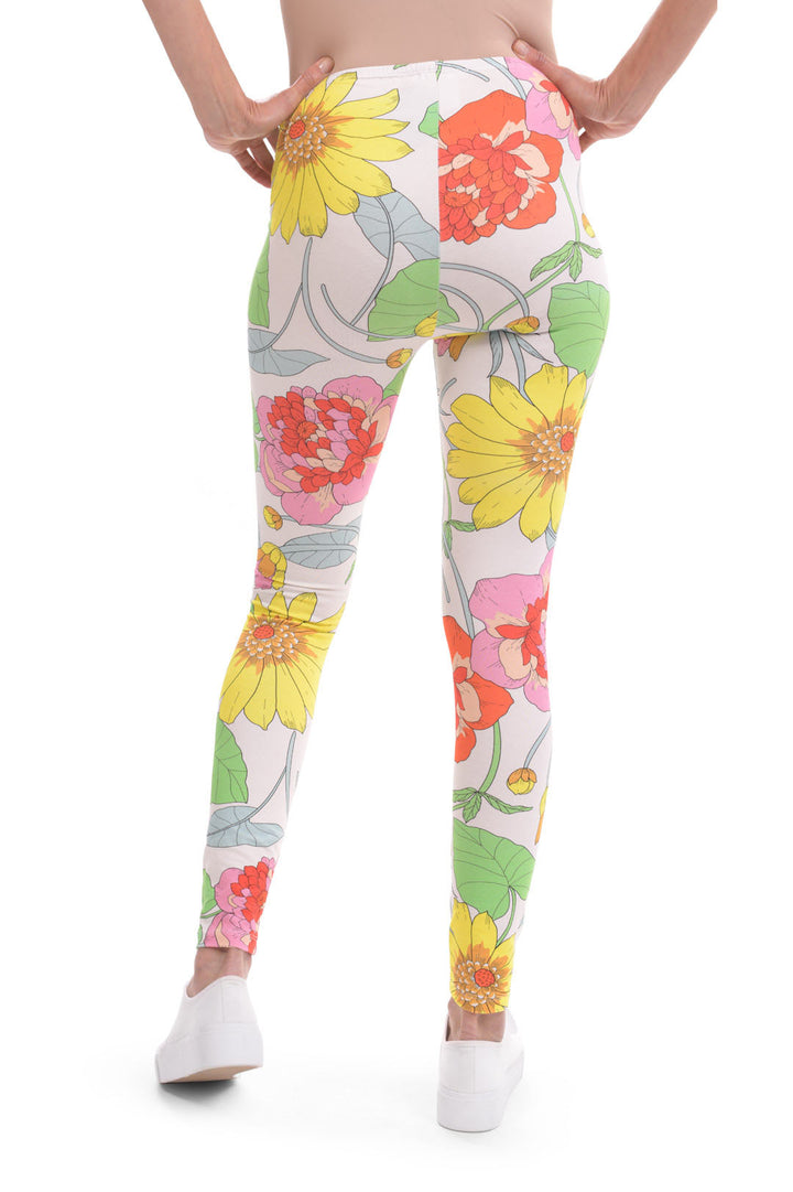 stretch leggings in flowerprint for women over 50