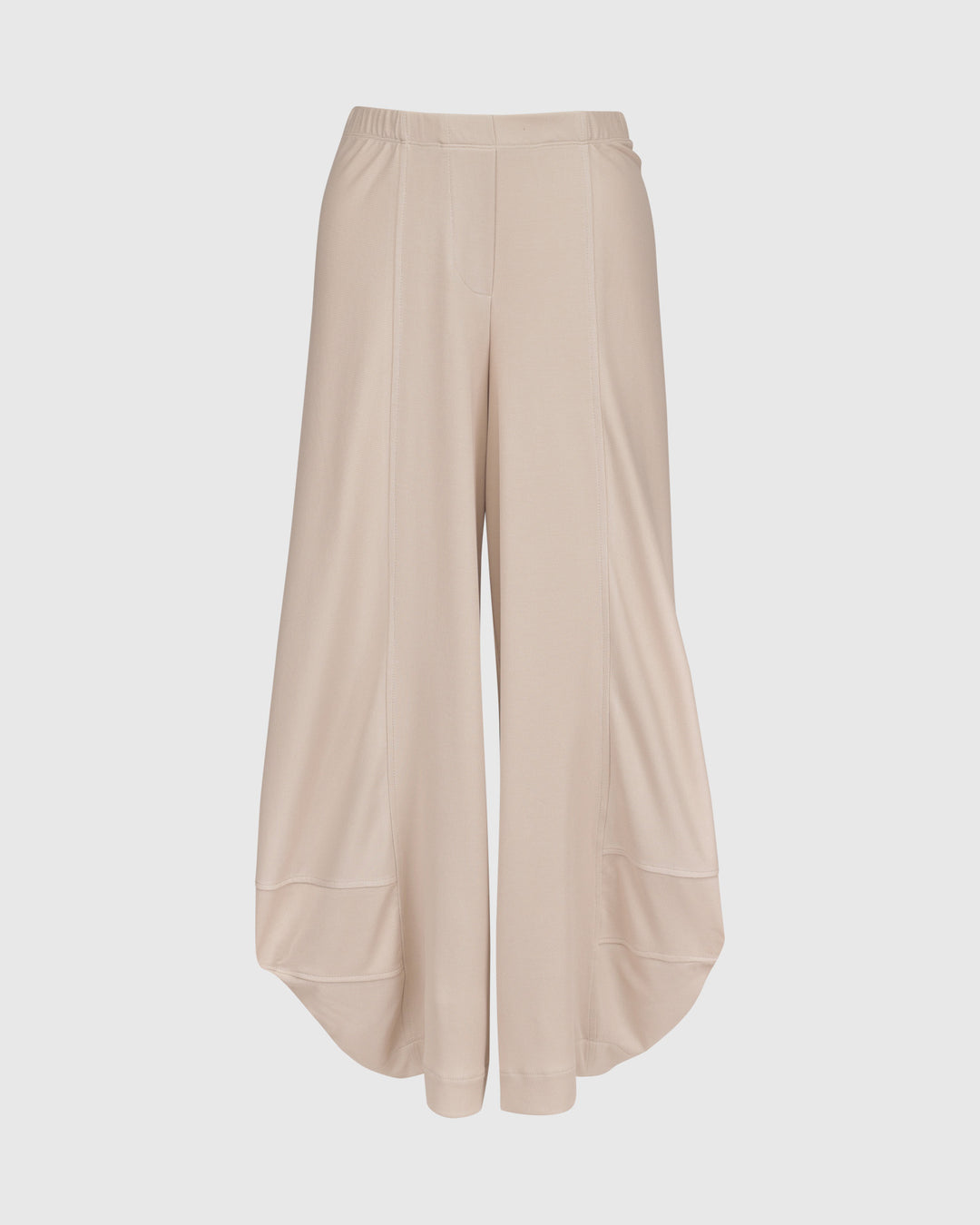 Essential Go-To Cupro Punto Pants, Ivory