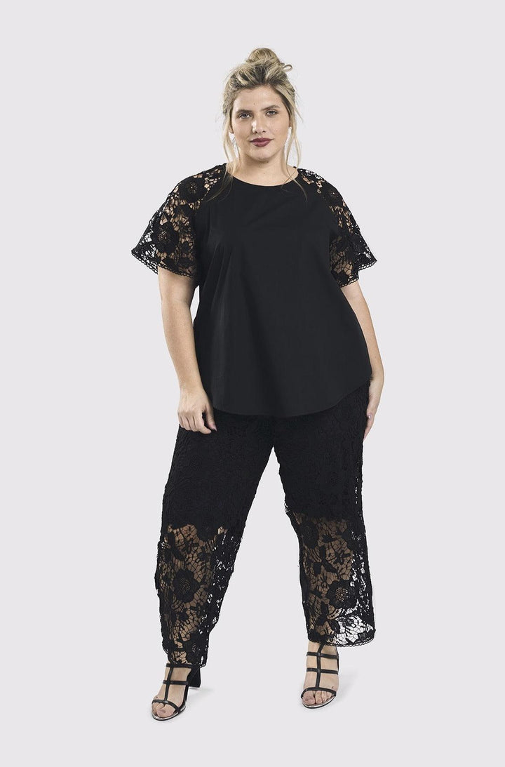 Exquisite Lace Pants, Black - Alembika Designer Women's Clothing