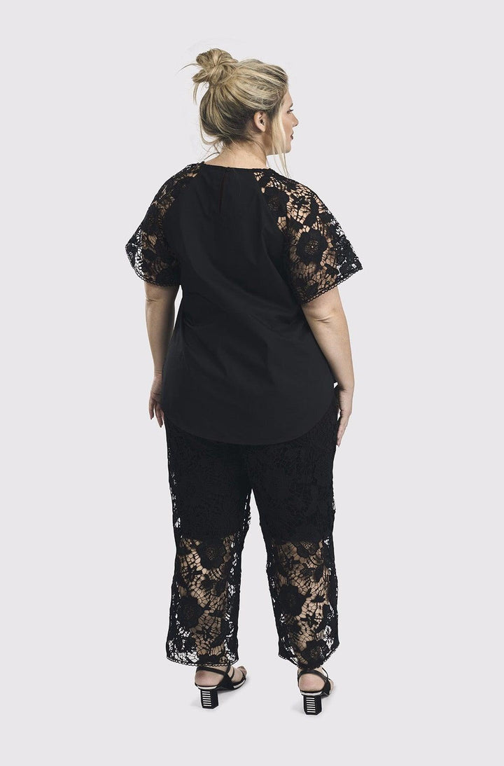 Exquisite Lace Pants, Black - Alembika Designer Women's Clothing