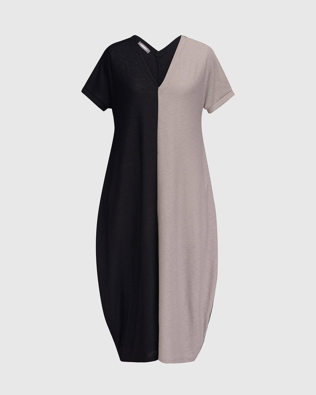 Duo Mini-Rib Cocoon Dress, Multi - Alembika Designer Women's Clothing