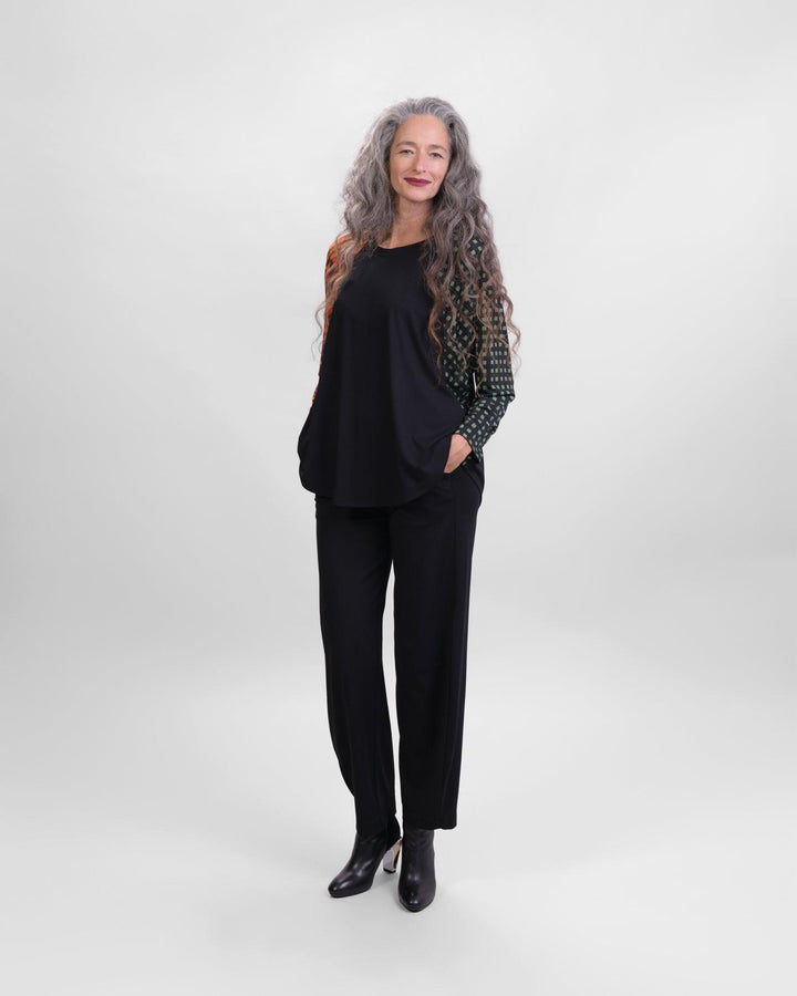 Check Dolman Top, Multi - Alembika Designer Women's Clothing