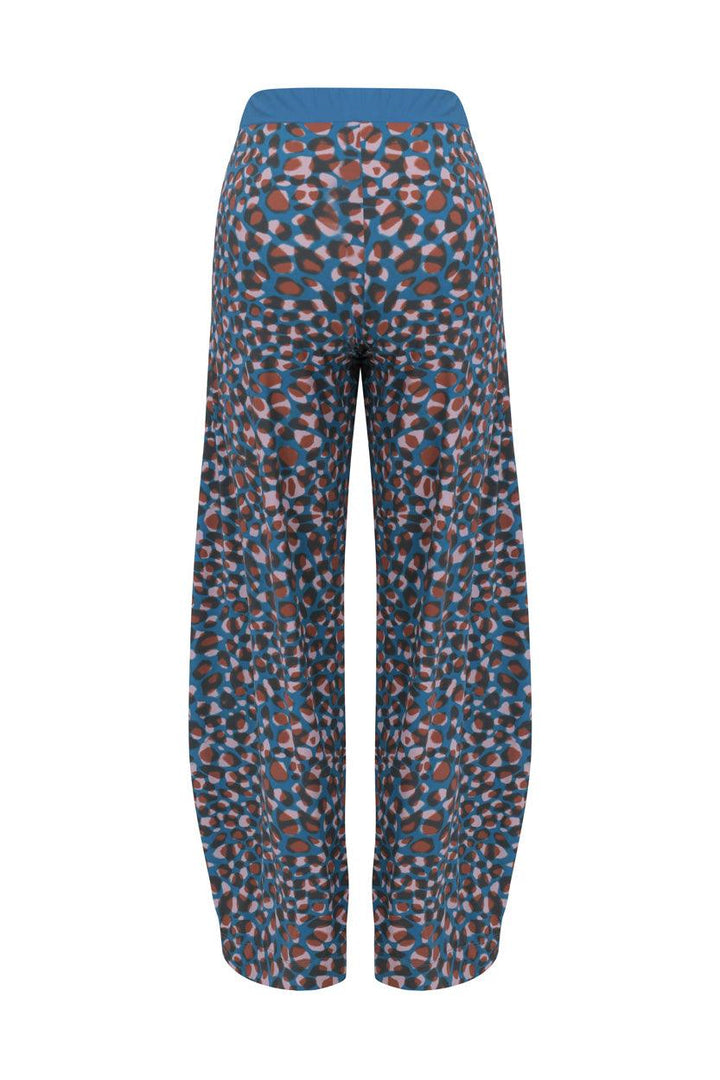 Confetti Flow Pants, Turquoise - Alembika Designer Women's Clothing